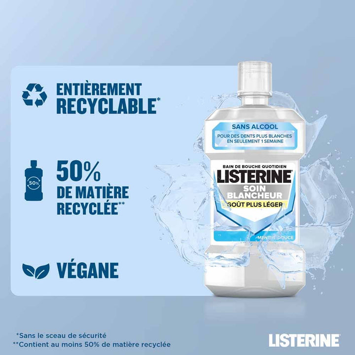 Listerine Whitening Mint Bath Care 500ml (16.91fl oz)