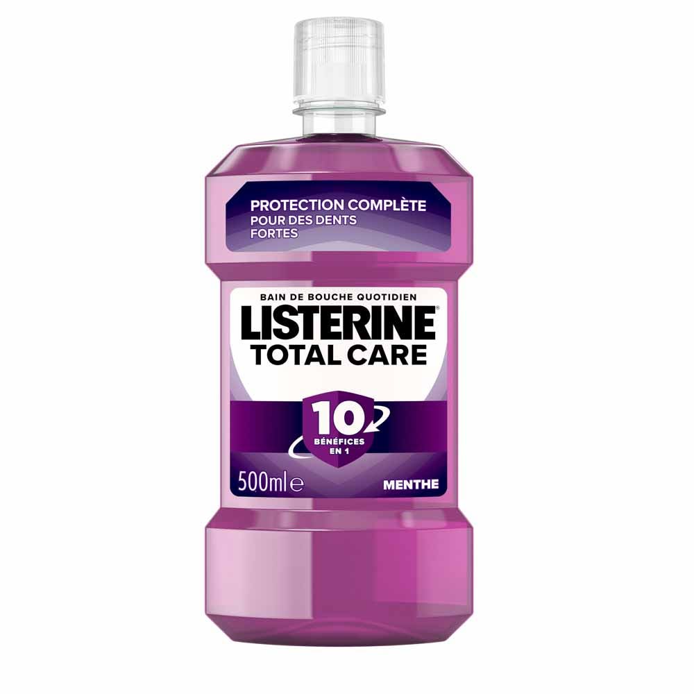 Listerine Total Care fluoride mouthwash intense mint flavour alcohol-free 500ml (16.91fl oz)
