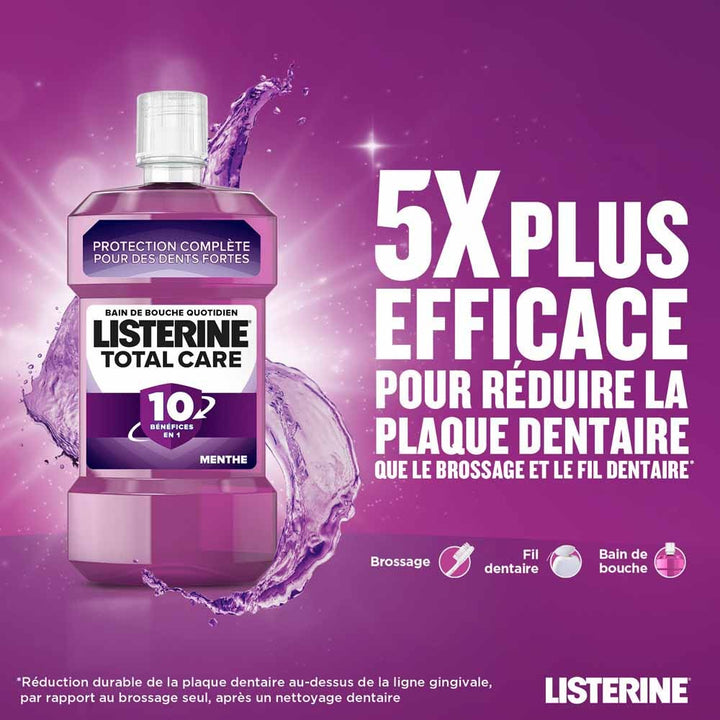Listerine Zero Total Care Mouthwash Mint Flavour Goût Menthe 500ml (16.91fl oz)