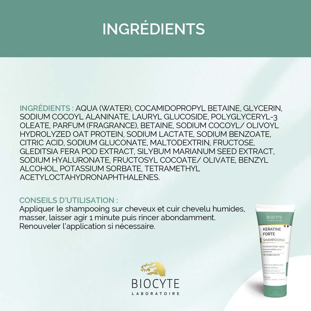 Biocyte Hair Keratine Forte Repairing Care Shampoo 200ml (6.76fl oz)