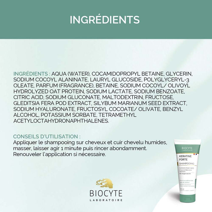 Biocyte Hair Keratine Forte Repairing Care Shampoo 200ml (6.76fl oz)
