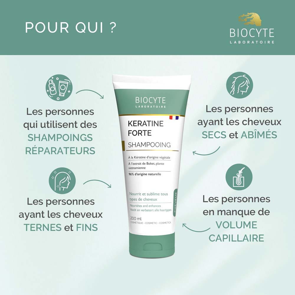 Biocyte Hair Keratine Forte Repairing Care Shampoo 200ml (6.76fl oz)