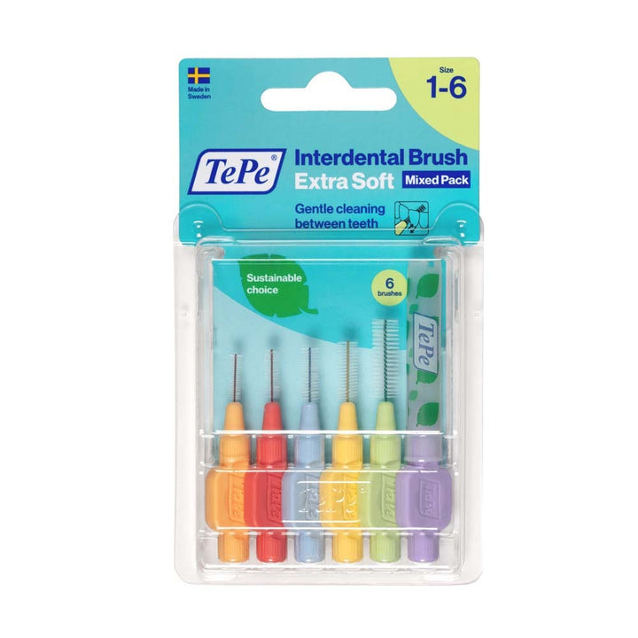 TePe Extra Soft Toothbrushes All Sizes x6