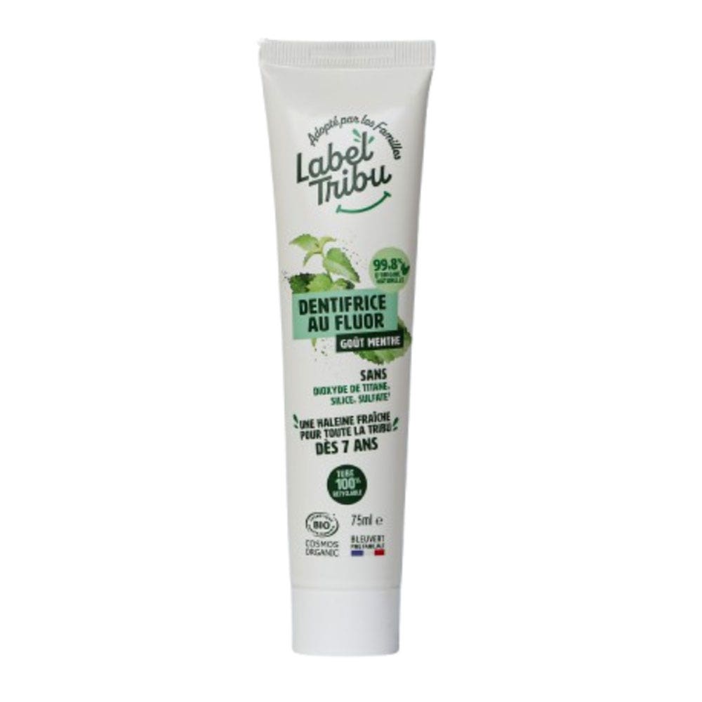Label Tribu Toothpaste with fluoride 40ml (1.35fl oz)