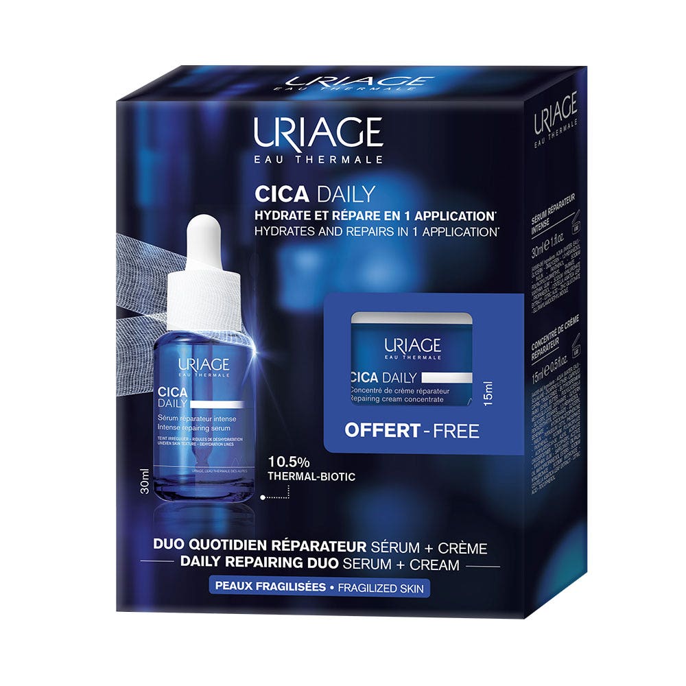 Uriage Cica Daily Daily repair duo set sensitive or weakened skin 45 ml (1.52fl oz)