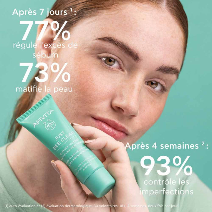 Apivita Just Bee Clear Hydra-mattifying gel for blemishes 40 ml (1.35fl oz)