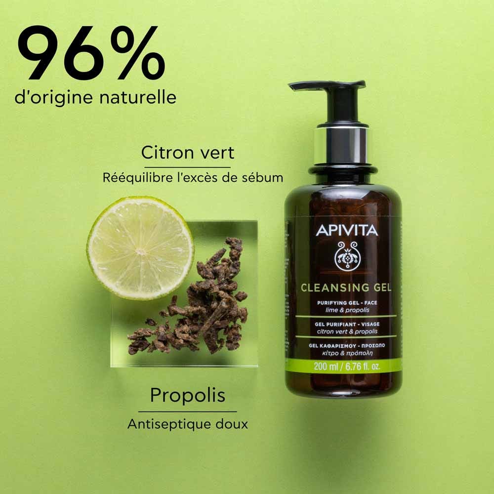 Apivita Lime & Propolis Face Cleansing Gel 200ml (6.76 fl oz)