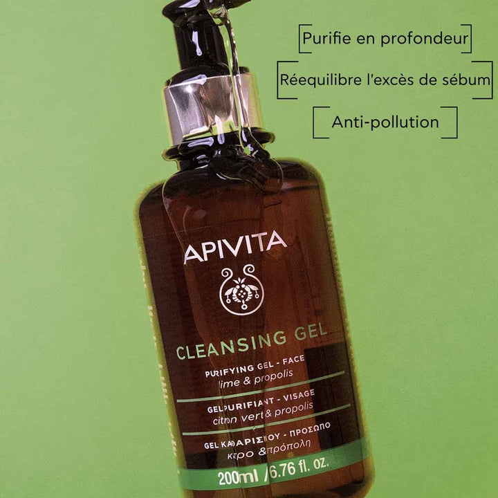 Apivita Lime & Propolis Face Cleansing Gel 200ml (6.76 fl oz)