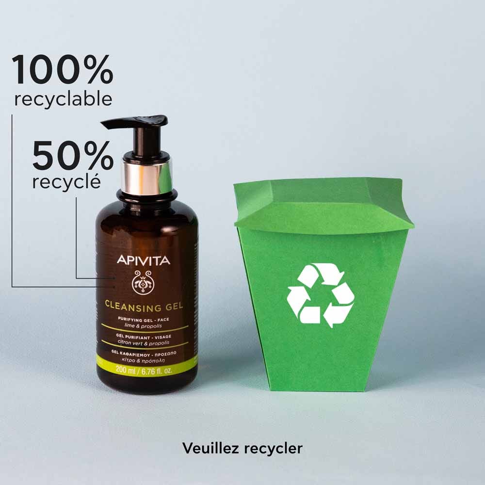 Apivita Lime & Propolis Face Cleansing Gel 200ml (6.76 fl oz)
