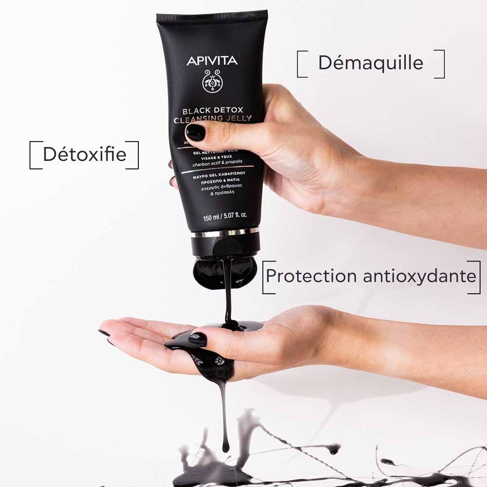 Apivita Black Detox Cleansing Gel for Face and Eyes 150ml (5.07fl oz)