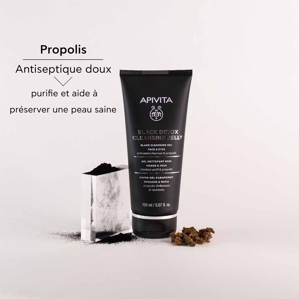 Apivita Black Detox Cleansing Gel for Face and Eyes 150ml (5.07fl oz)