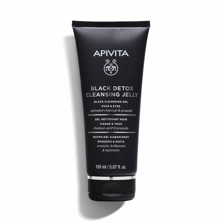 Apivita Black Detox Gel de Limpeza para Rosto e Olhos 150ml