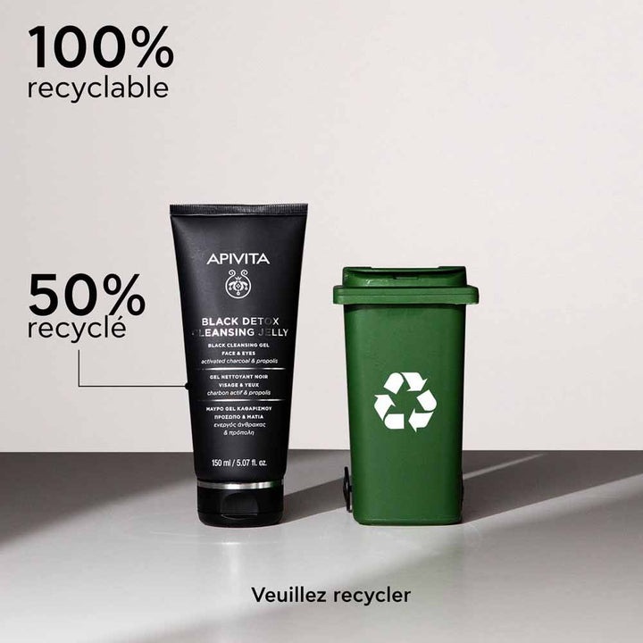 Apivita Black Detox Cleansing Gel for Face and Eyes 150ml (5.07fl oz)
