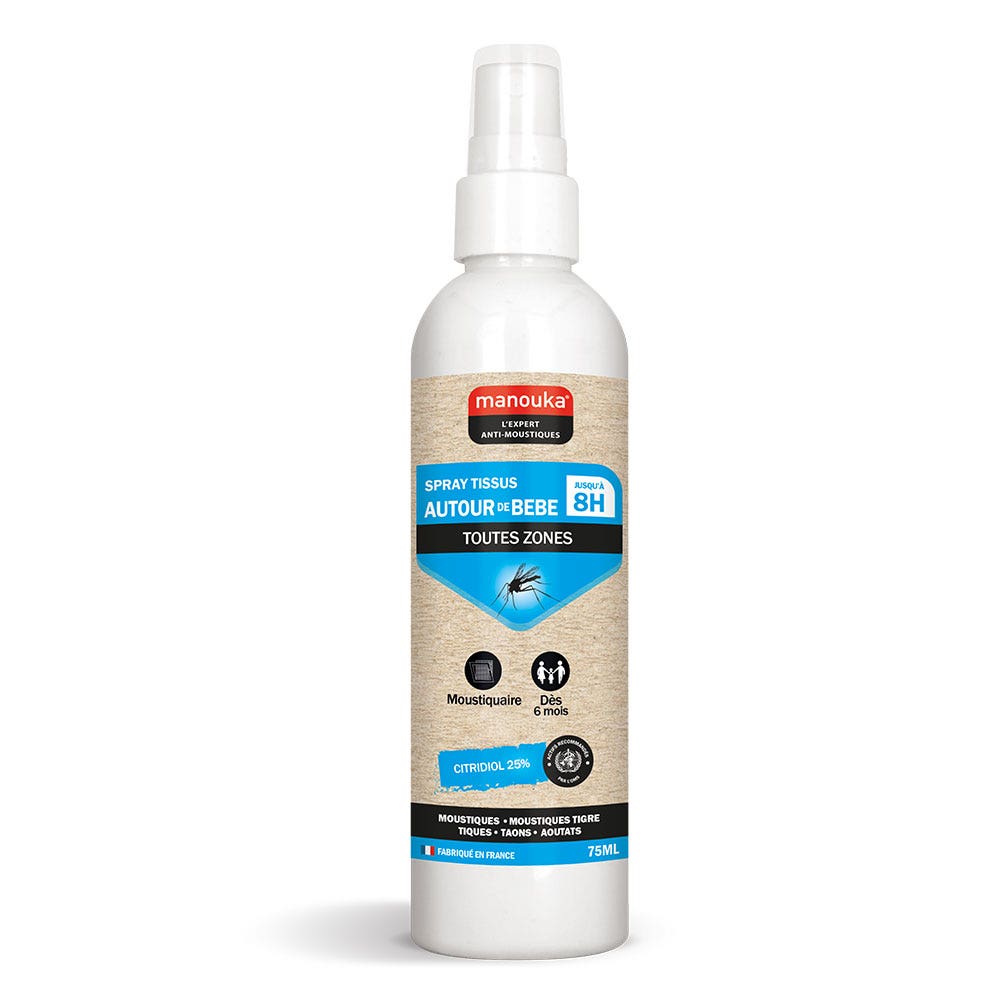 Manouka Mosquito Repellent Baby Cradle From 6 Months All Areas 75 ml (2.54fl oz)
