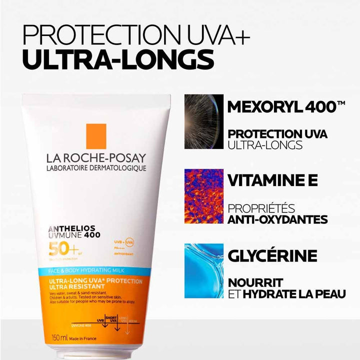 La Roche-Posay Anthelios UVMune 400 Hydrating Milk Face and Body 150ml (5.07fl oz)
