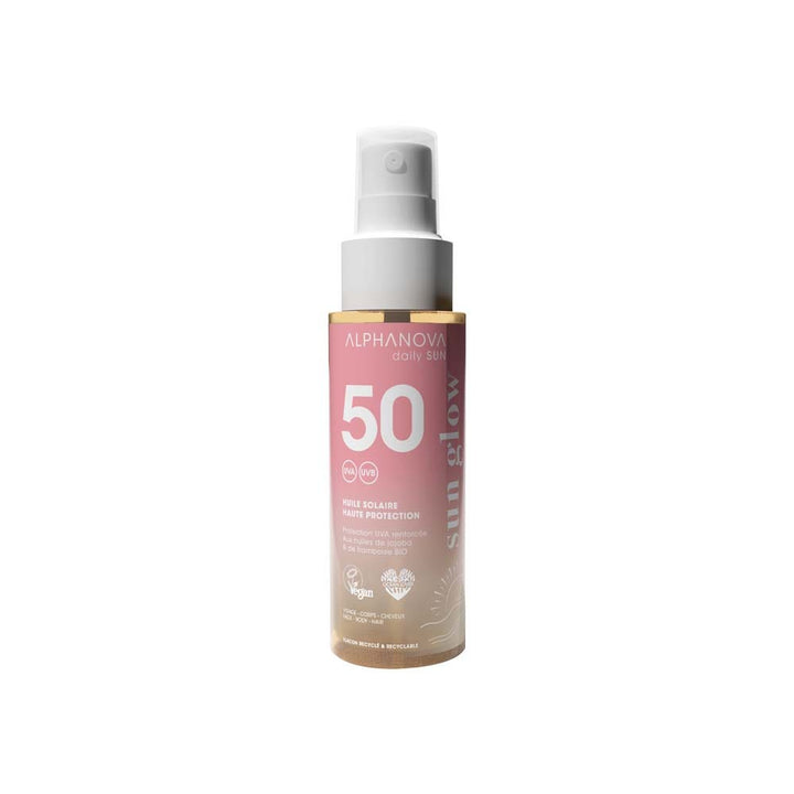 Alphanova Daily Sun Óleo de proteção solar SPF50 tamanho para viagem 50 ml