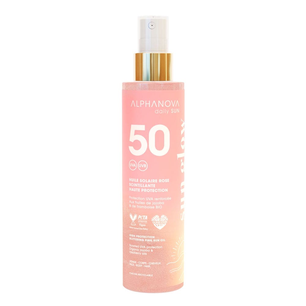 Alphanova Daily Sun Shimmering rose sun oil SPF50 125 ml (4.23fl oz)
