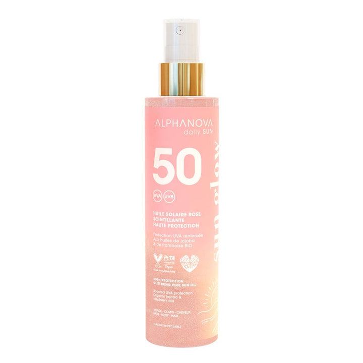 Alphanova Daily Sun Shimmering rose sun oil SPF50 125 ml (4.23fl oz)