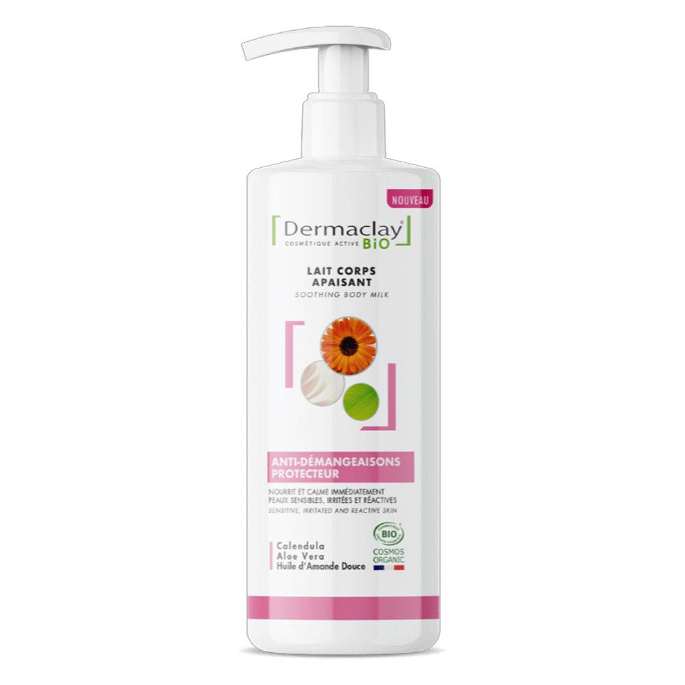 Dermaclay Soothing body milk for itching relief 400 ml (13.53fl oz)