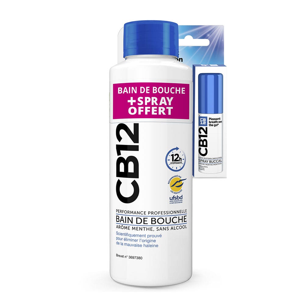 Cb12 Original mouthwash + free spray mint flavour 515 ml (17.41fl oz)