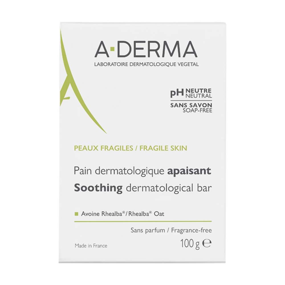 A-Derma Rhealba oats Rhealba Superfatted Soap Bar With Oat Milk 100g (3.52 oz)