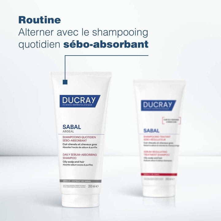 Ducray Sabal Seboregulating treating shampoo for oily scalp and hair 200ml (6.76fl oz)