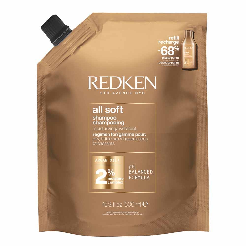 Redken All Soft Hydrating shampoo dry, damaged hair 500 ml (16.91fl oz)