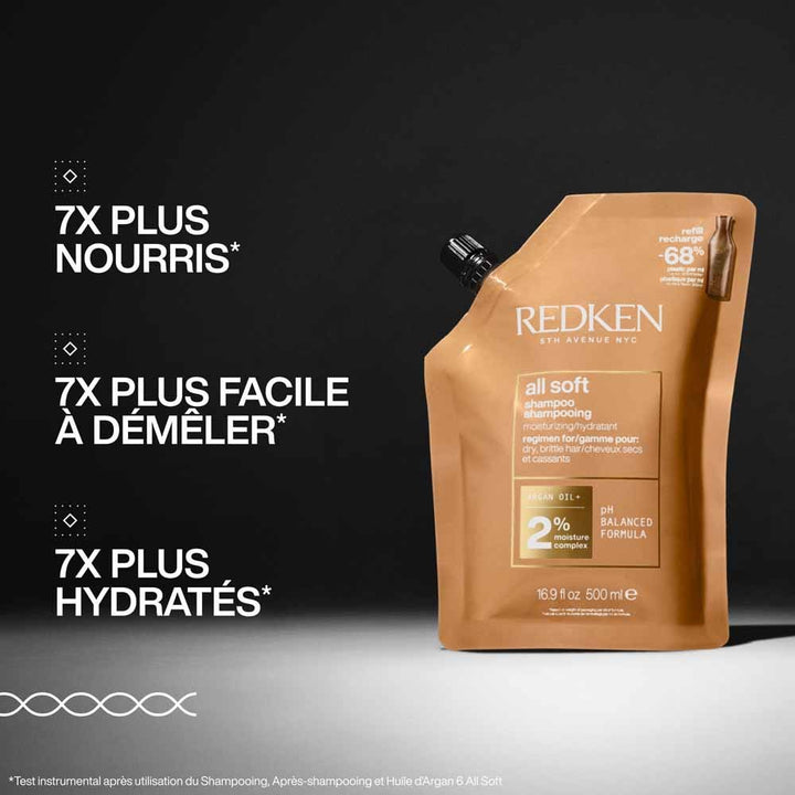 Redken All Soft Hydrating shampoo dry, damaged hair 500 ml (16.91fl oz)