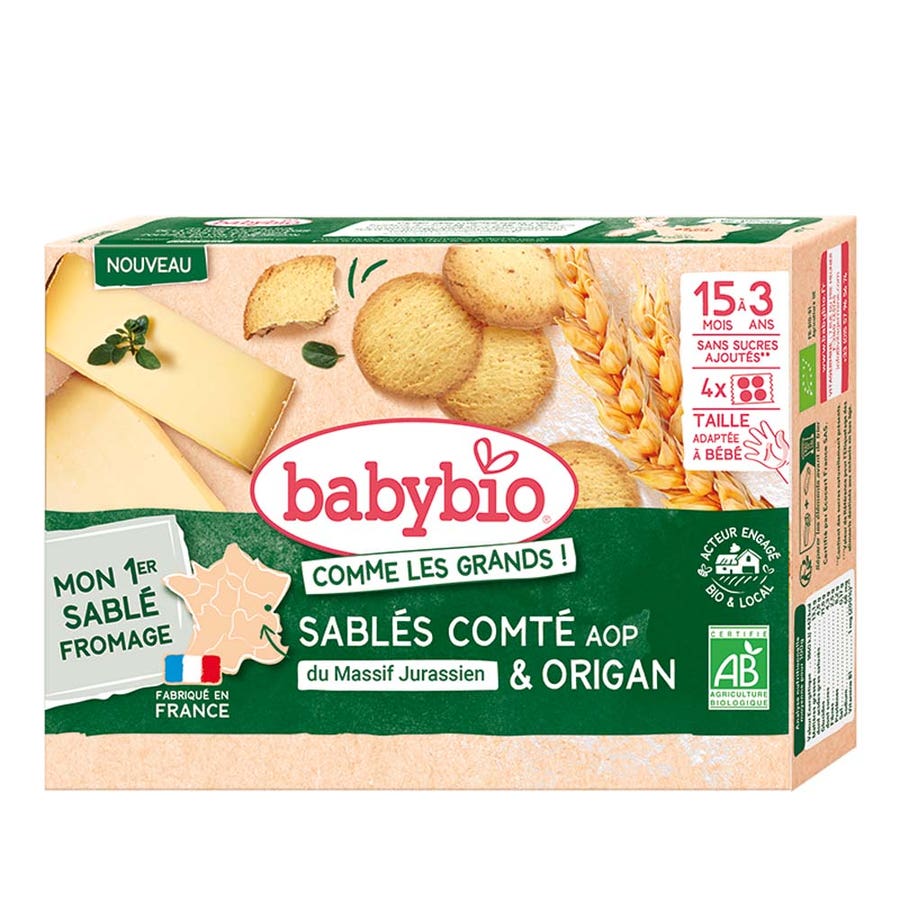 Babybio Shortbread Comté AOP & Oregano x16