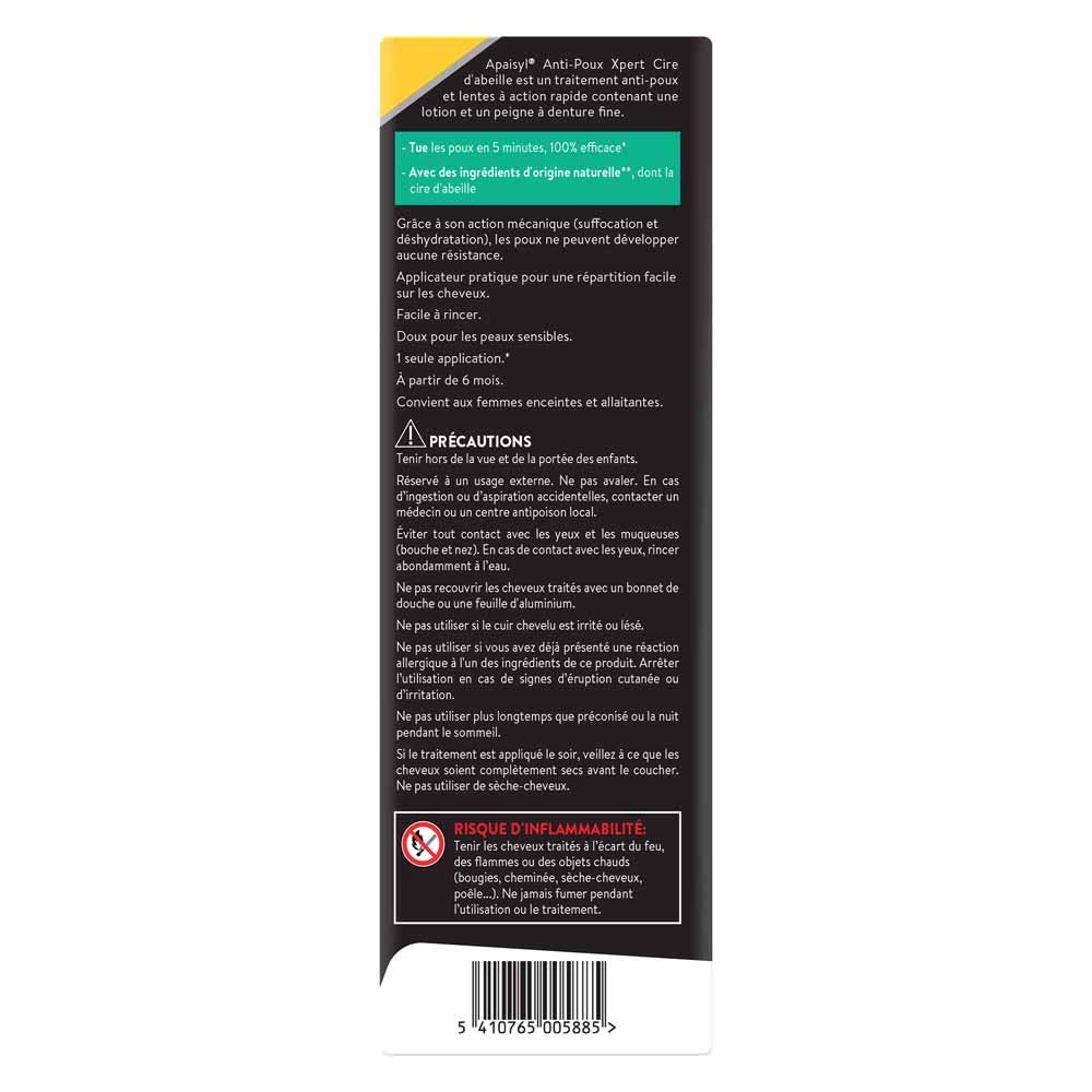Apaisyl Anti-lice & Nits Lotion Xpert Beeswax 100ml (3.38fl oz)
