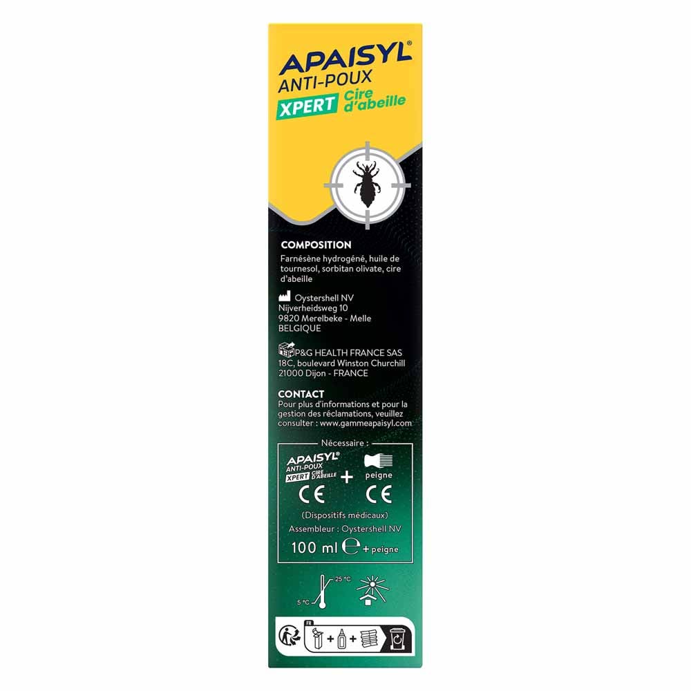 Apaisyl Anti-lice & Nits Lotion Xpert Beeswax 100ml (3.38fl oz)