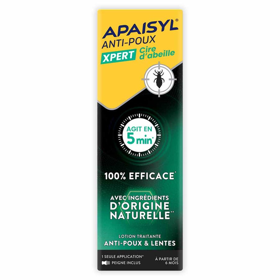 Apaisyl Anti-lice & Nits Lotion Xpert Beeswax 100ml (3.38 fl oz)