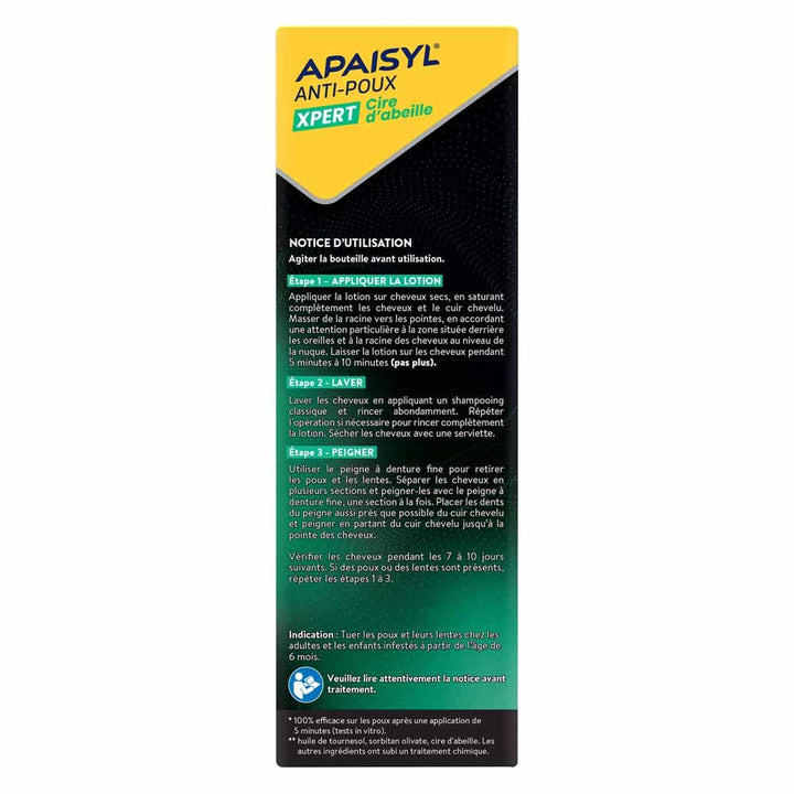Apaisyl Anti-lice & Nits Lotion Xpert Beeswax 200ml (6.76fl oz)