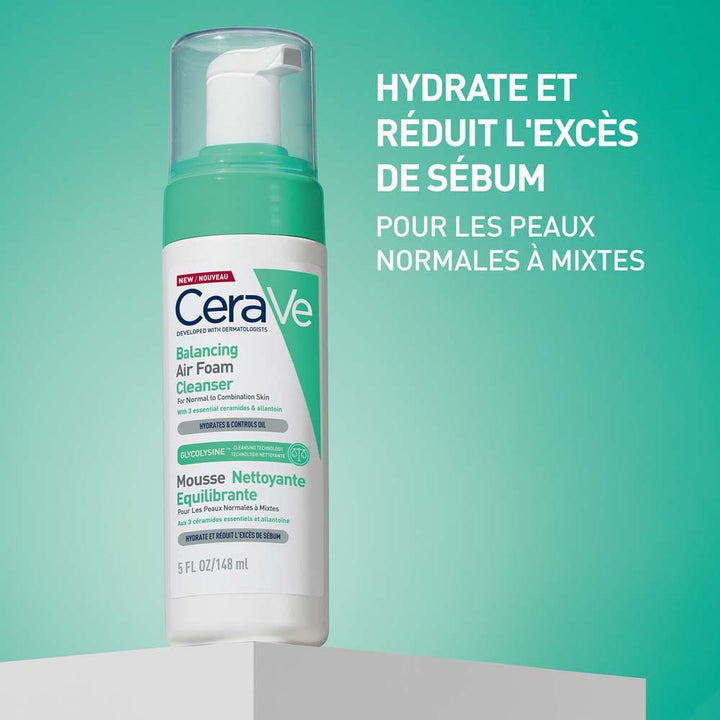 Cerave Face Cleanser Mousse Nettoyante Equilibrante Peaux Normales à Mixtes 148ml (5.0fl oz)