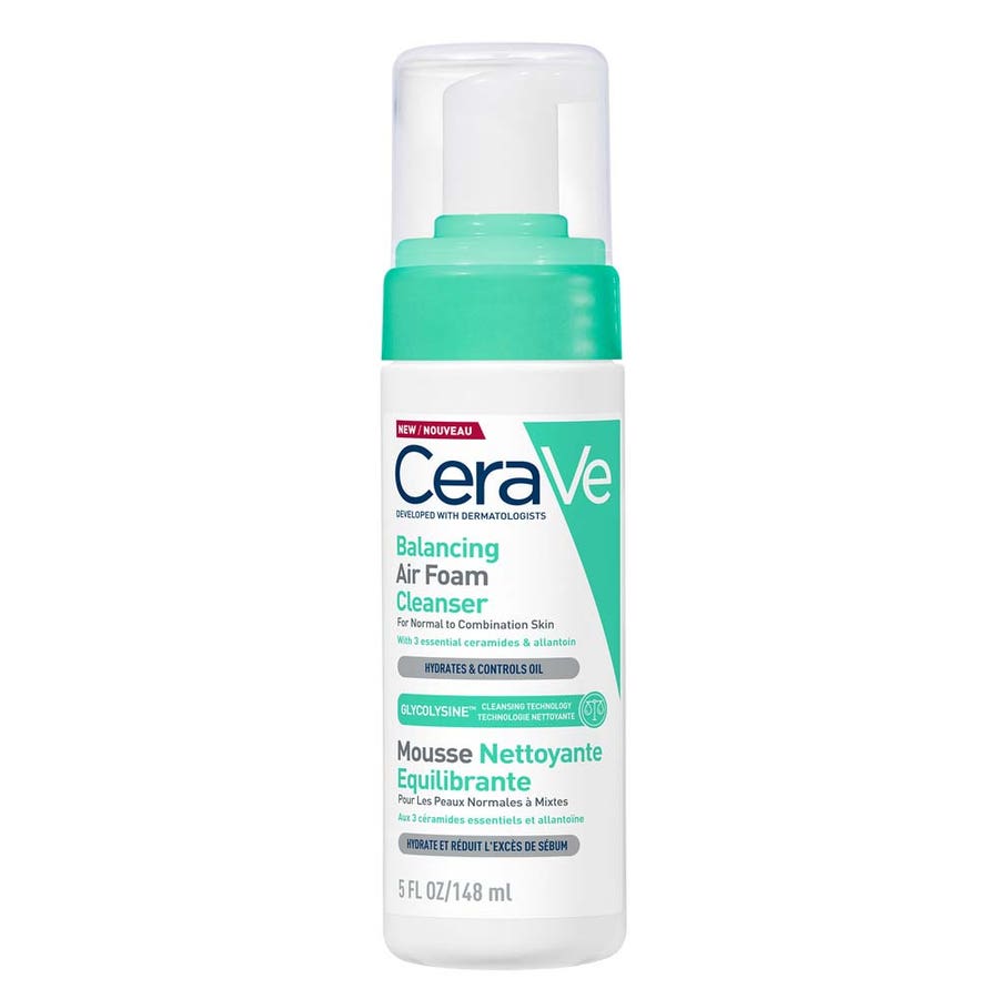 Cerave Face Cleanser Balancing Cleansing Foam for Normal to Combination Skin 148ml (5.0 fl oz)