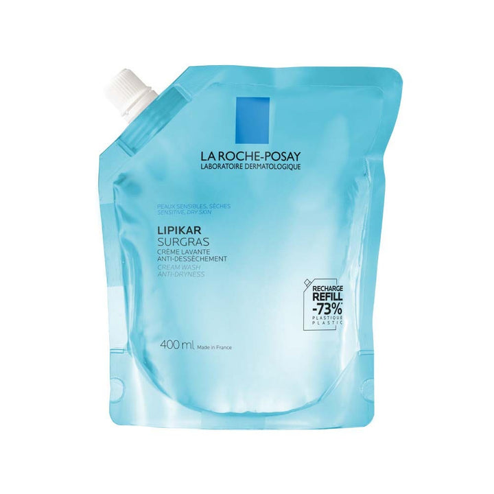 La Roche-Posay Lipikar Refill Surgras Anti-Dryness Cleansing Cream Dry to Very Dry Skin 400ml (13.53fl oz)