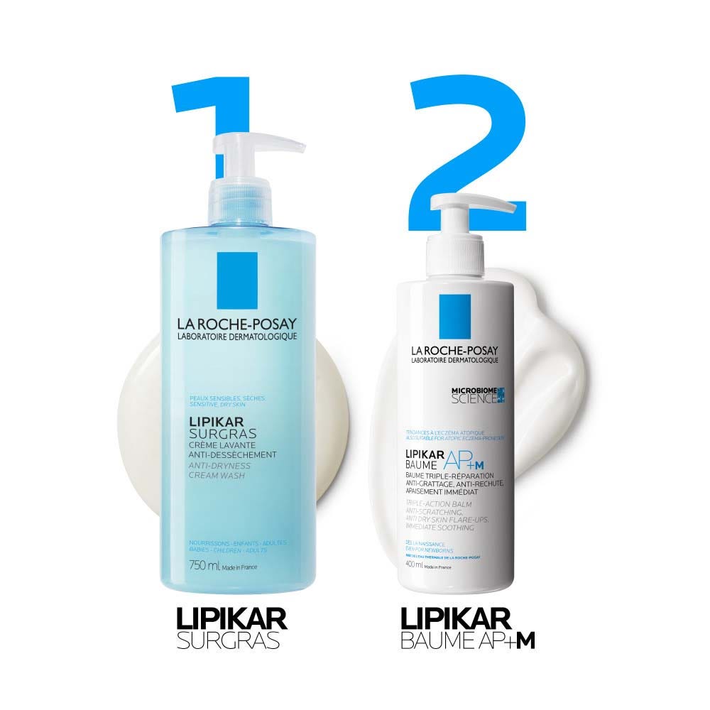 La Roche-Posay Lipikar Refill Surgras Anti-Dryness Cleansing Cream Dry to Very Dry Skin 400ml (13.53fl oz)