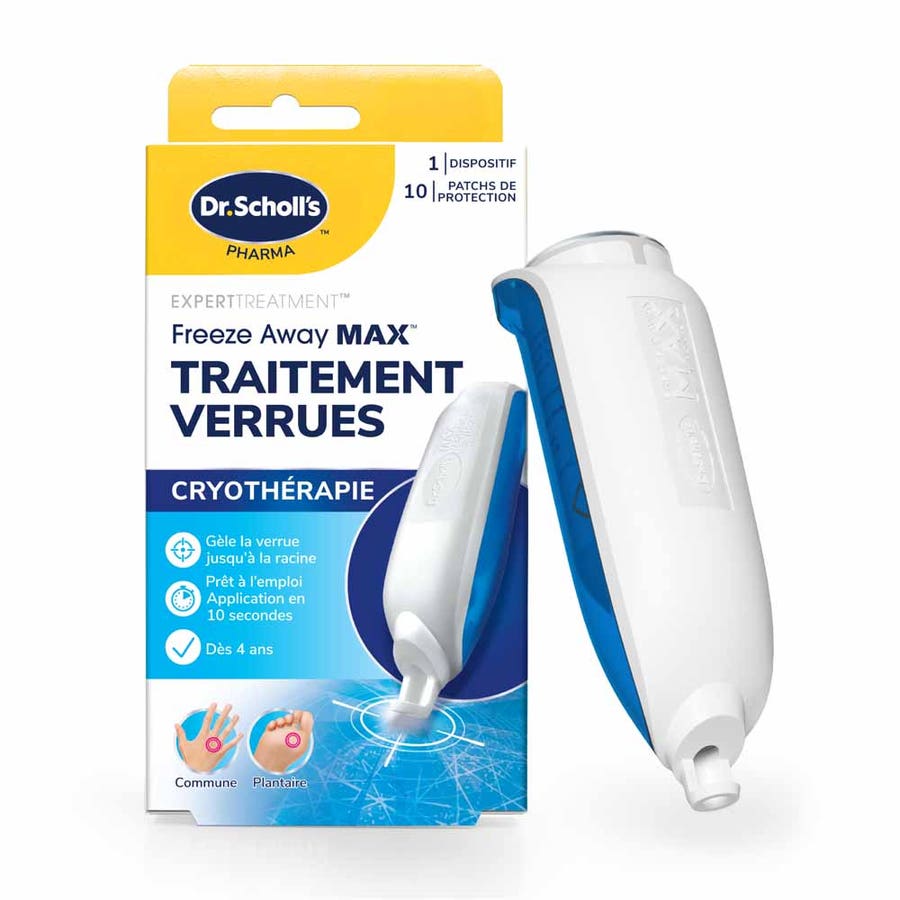 Traitement des verrues par cryothérapie Scholl Freeze Away MAX x1 
