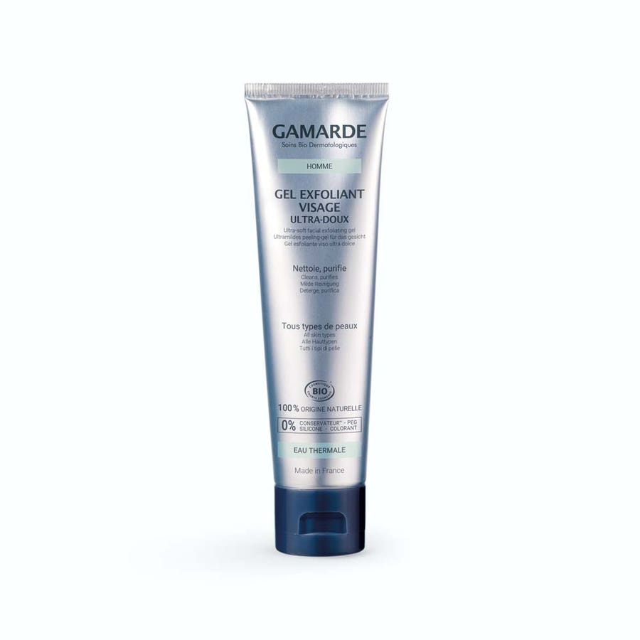 Gel Exfoliant Ultra-Doux pour le Visage Hommes Gamarde 100g (3,53 oz) 