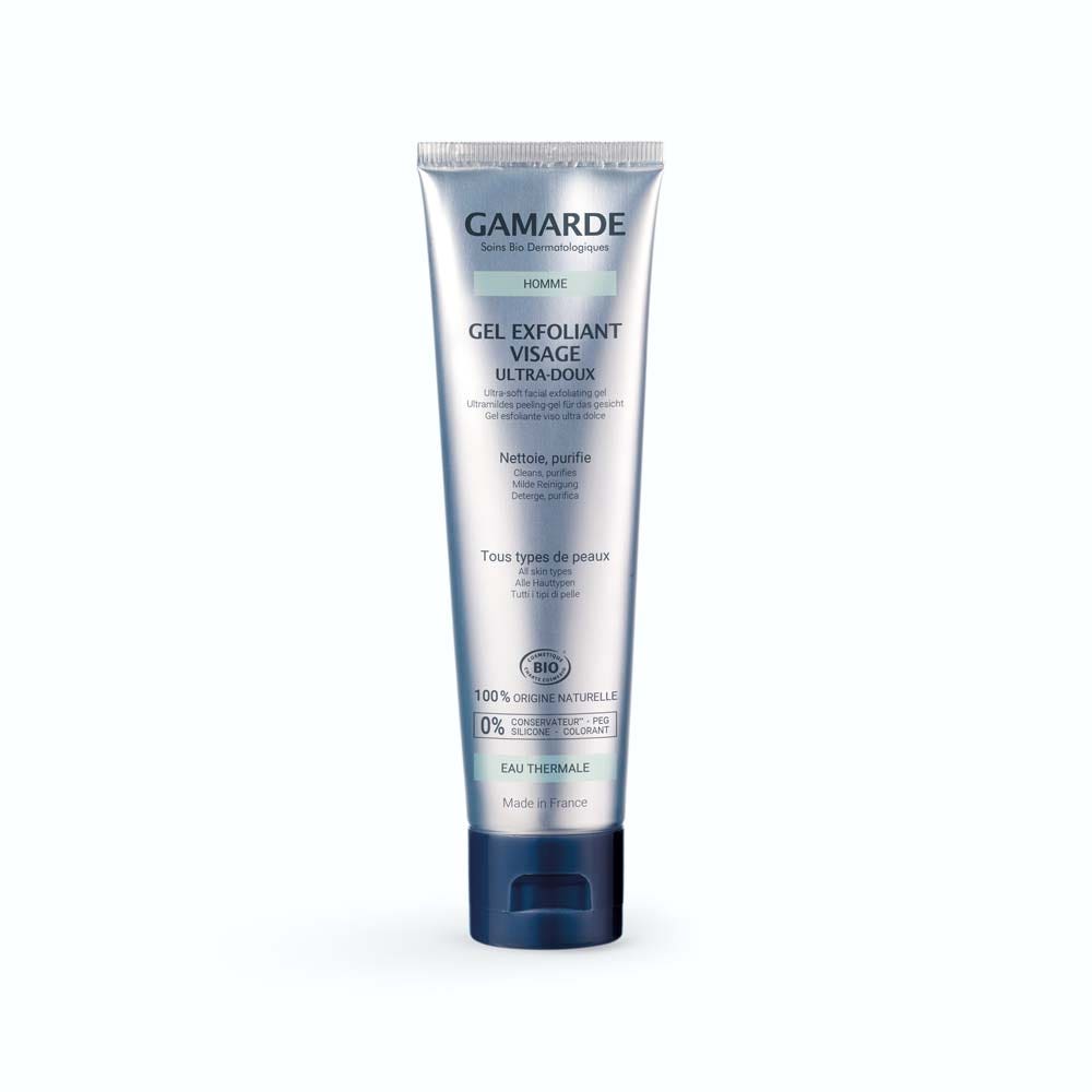 Gamarde Men Organic exfoliating face gel extra gentle 100 ml (3.38fl oz)