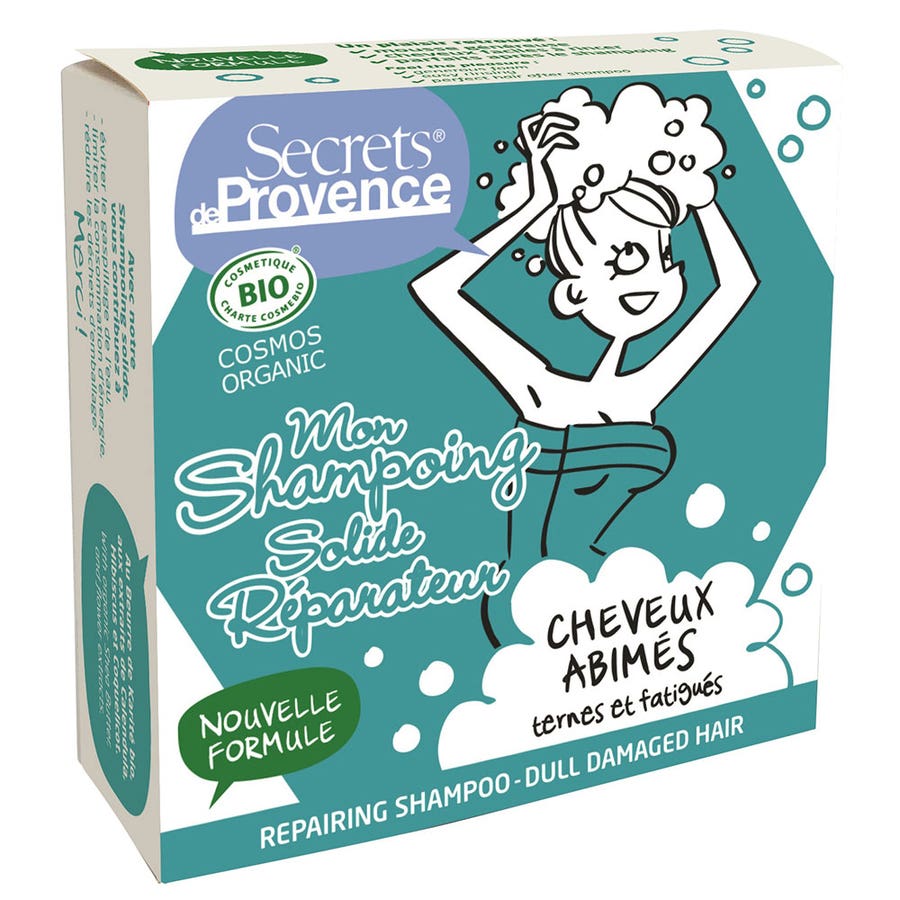 Secrets de Provence Solide Repair Shampoo Damaged, Dull and Tired Hair 85g (3.0 oz)