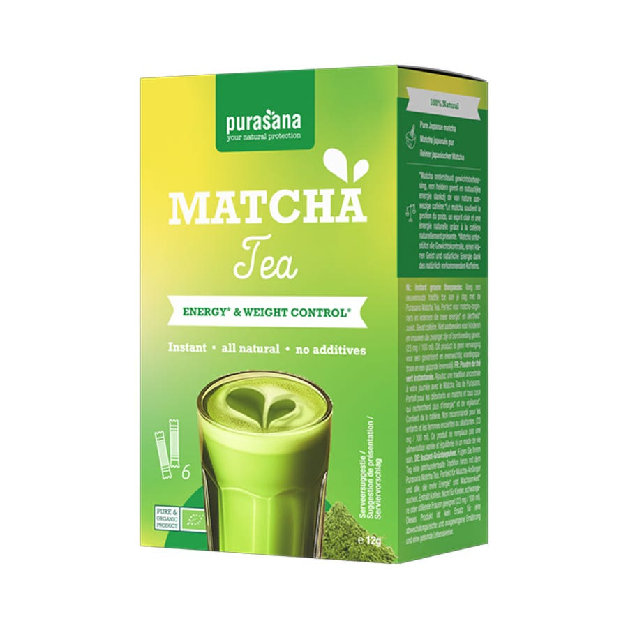 Purasana Matcha Instant Green Tea 6x2g (0.07 oz)
