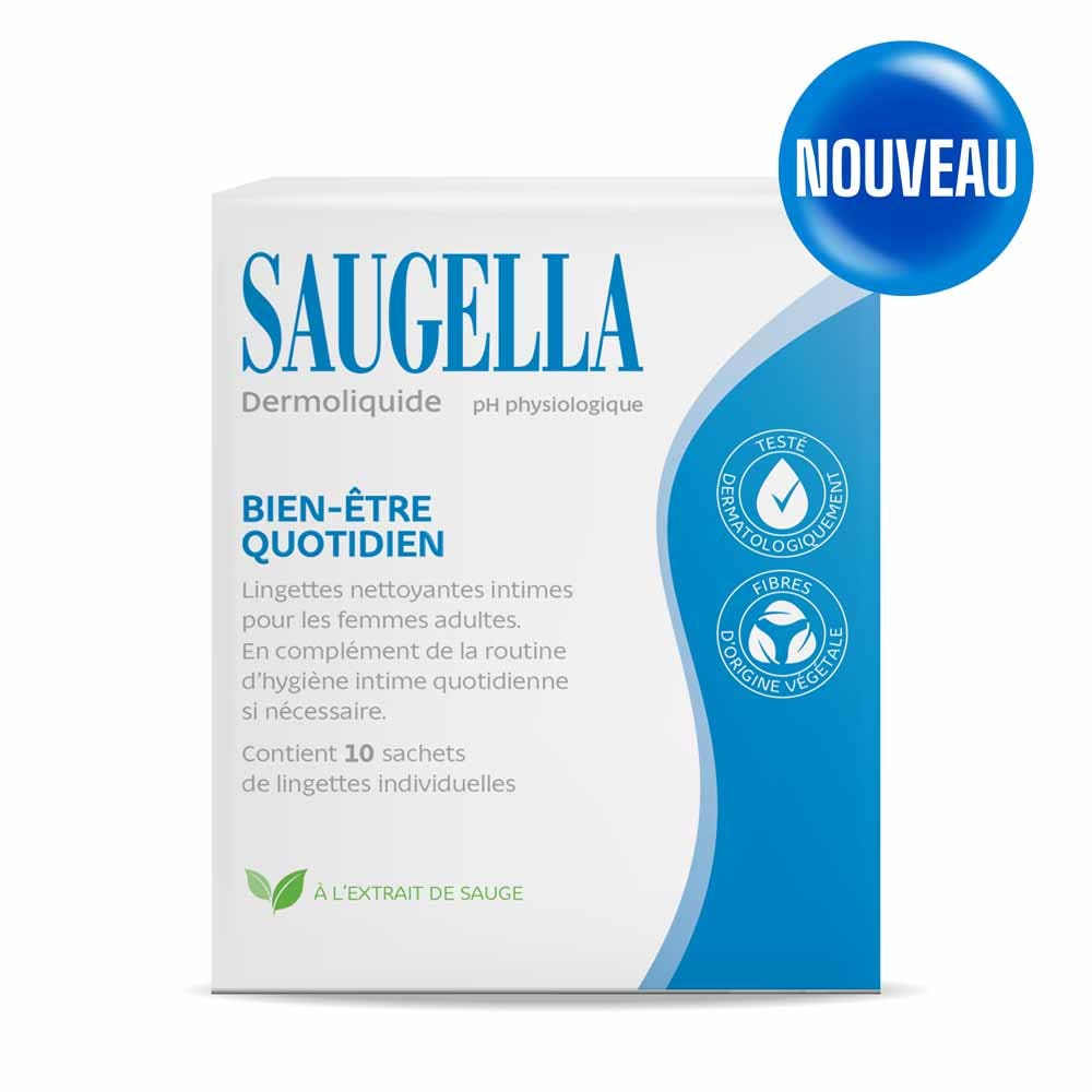 Saugella Dermoliquids Cleansing Wipes x10