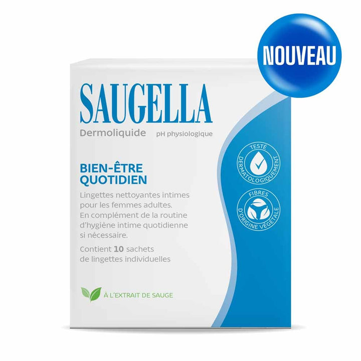 Saugella Dermoliquids Cleansing Wipes x10