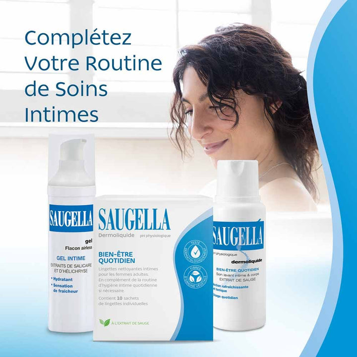Saugella Dermoliquids Cleansing Wipes x10