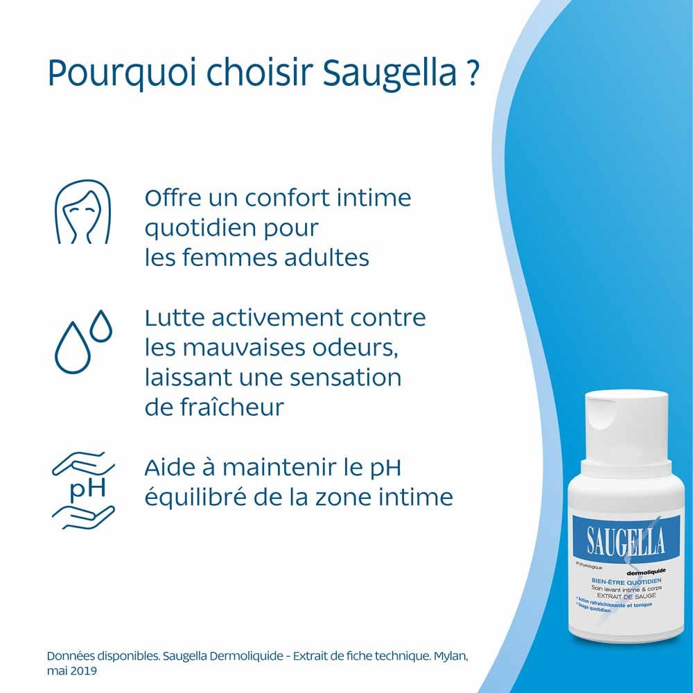 Saugella Dermoliquids Intimate & body wash 100ml (3.38fl oz)