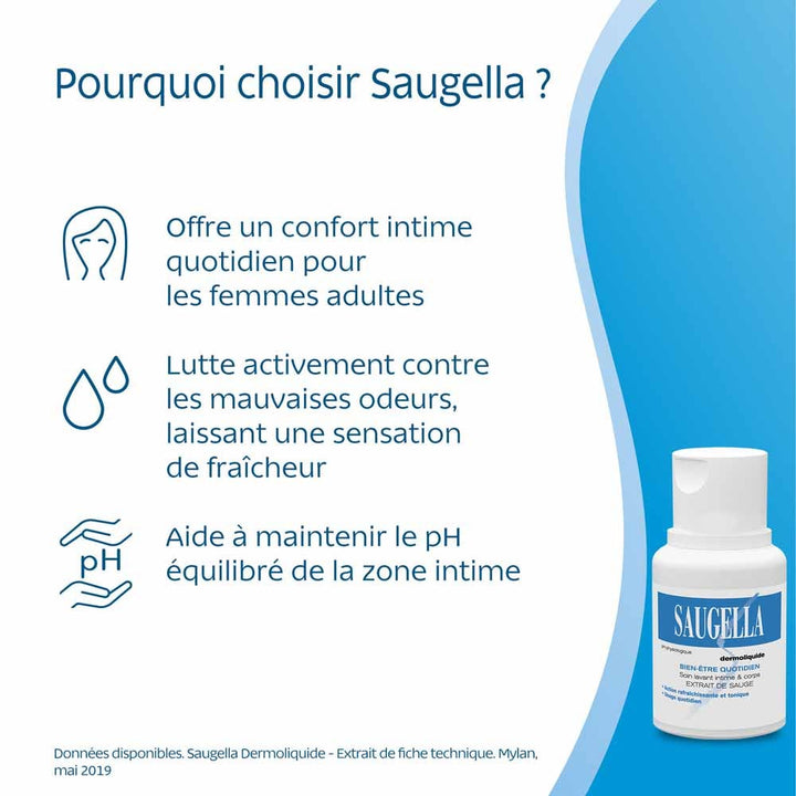 Saugella Dermoliquids Intimate & body wash 100ml (3.38fl oz)