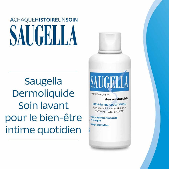 Saugella Dermoliquid Cleansing Emulsion 500ml x2 (16.91fl oz x2)