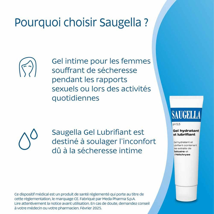 Saugella Hydrating intimate lubricating gel for woman 30 ml (1.01fl oz)