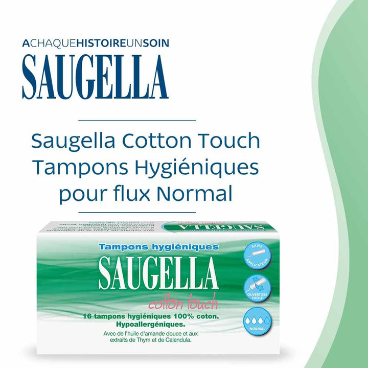 Saugella CottonTouch Normal flow tampons hypoallergenic 2 x 16 units